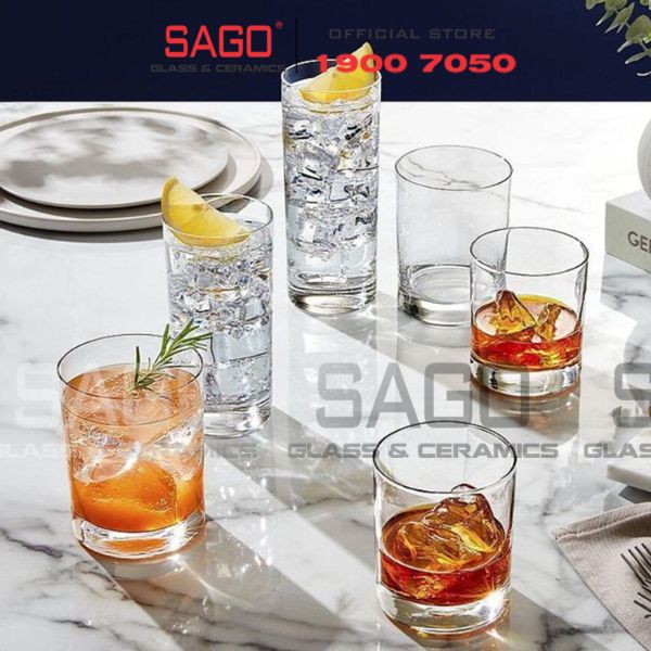  Ocean C24014 - Ly Thủy Tinh Ocean FYN Double Rock 395ml | Nhập Khẩu Thái Lan 