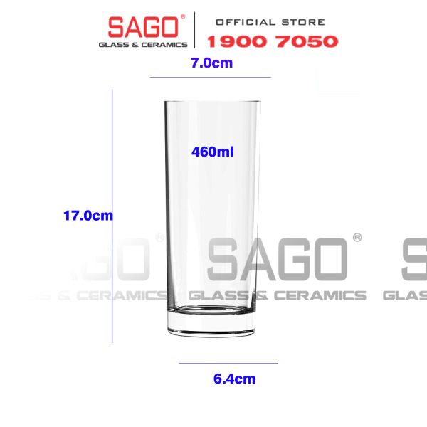  Ocean C24016 - Ly Thủy Tinh Ocean FYN Long Drink 460ml | Nhập Khẩu Thái Lan 
