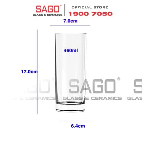  Ocean C24016 - Ly Thủy Tinh Ocean FYN Long Drink 460ml | Nhập Khẩu Thái Lan 