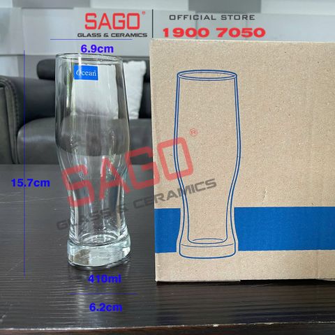  Ocean B25414 - Ly Thủy Tinh Ocean Belly Pilsner Glass 410ml | Nhập Khẩu Thái Lan 