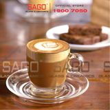  Ocean P02441 - Ly Thủy Tinh Ocean Caffe Cappuccino 195ml | Nhập Khẩu Thái Lan 