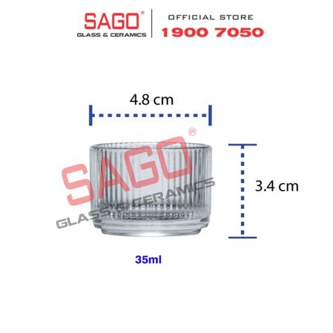  LG-576905(769) - Cốc Nến Thủy Tinh Lucky Aroma T.Light Holder 35ml | Nhập Khẩu Thái Lan 