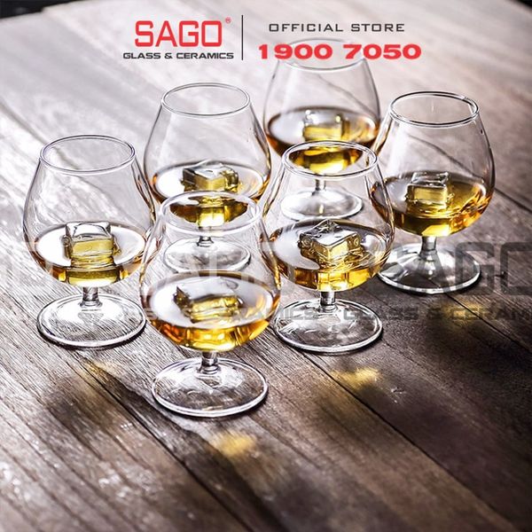  Deli EJ5402 - Ly Thủy Tinh Apple Green Basic Brandy Glass 250ml | Thủy Tinh Cao Cấp 