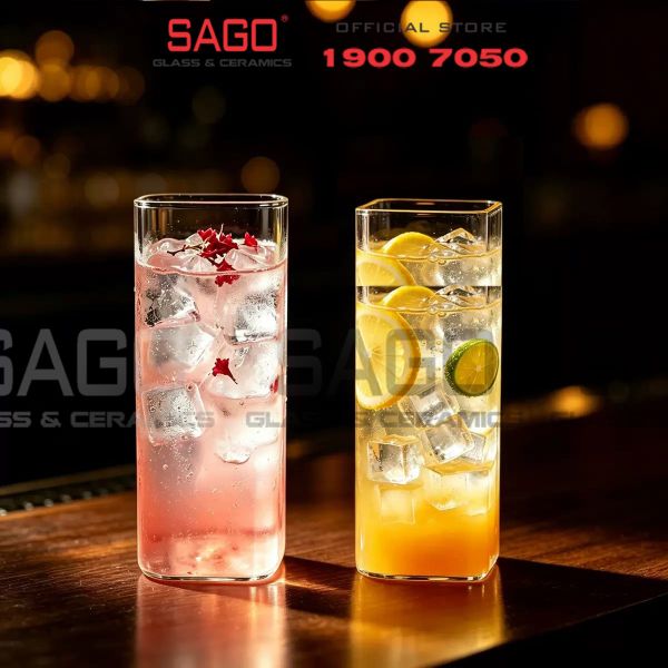  LIBBEY 2614 - Ly thủy tinh Vuông Libbey Venice Beverage Glass 380ml | Thủy Tinh Cao Cấp 
