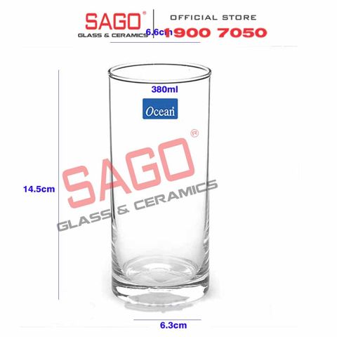  Ocean B01913 - Ly Thủy Tinh Ocean Fine Drink 380ml | Nhập Khẩu Thái Lan 