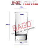 Ocean B00412 - Ly Thủy Tinh Ocean Sanmarino Hi Ball Glass 350ml | Nhập Khẩu Thái Lan 