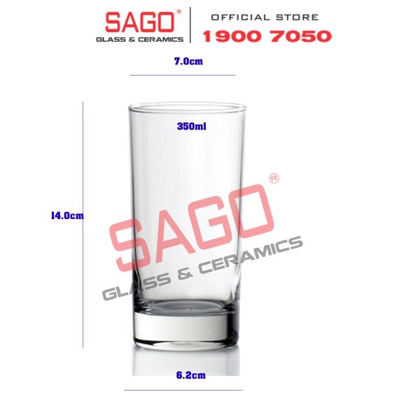 Ocean B00412 - Ly Thủy Tinh Ocean Sanmarino Hi Ball Glass 350ml | Nhập Khẩu Thái Lan 