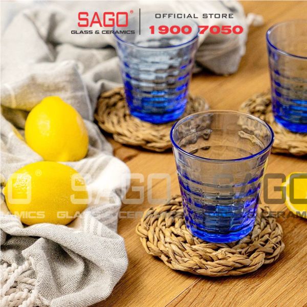  DURALEX D1033B - Ly Thủy Tinh Cường Lực Duralex Picardie Prisme Marine Glass 275ml | Nhập Khẩu Pháp 