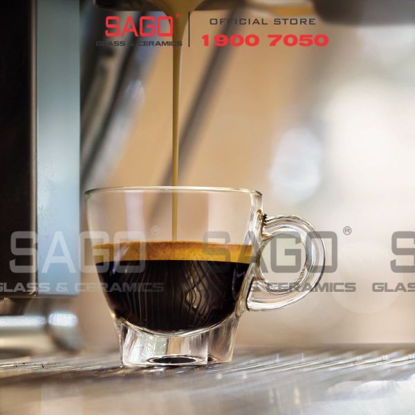  Ocean P02442 - Ly Thủy Tinh Ocean Caffe Espresso 70ml | Nhập Khẩu Thái Lan 