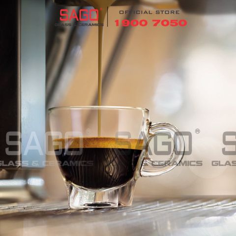  Ocean P02442 - Ly Thủy Tinh Ocean Caffe Espresso 70ml | Nhập Khẩu Thái Lan 