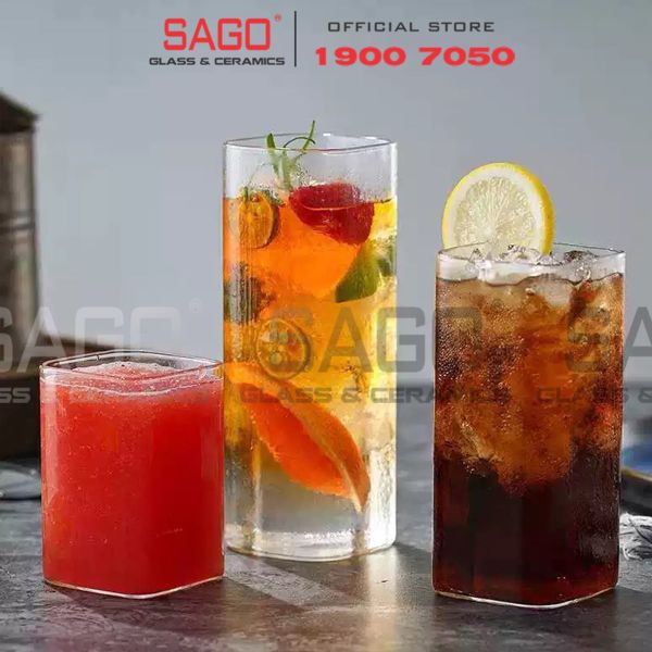  INS 1001-3 - Ly Thủy Tinh INS Borosilicate Plaza Long Drink Glass 470ml | Thủy Tinh Cao Cấp 