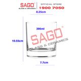  Ocean C24014 - Ly Thủy Tinh Ocean FYN Double Rock 395ml | Nhập Khẩu Thái Lan 