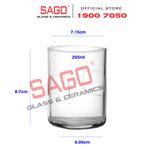  Ocean B02109 - Ly Thủy Tinh Bấm Ocean Unity Juice Glass 255ml | Nhập Khẩu Thái Lan 
