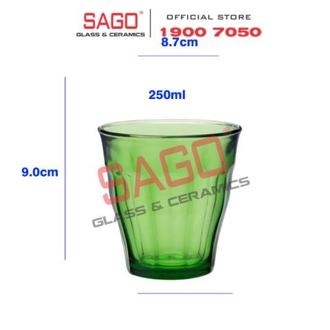  DURALEX D1027G - Ly Thủy Tinh Cường Lực Duralex Picardie Green Glass 250ml | Nhập Khẩu Pháp 