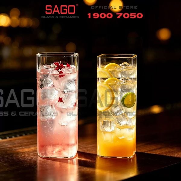  LIBBEY 2611 - Ly thủy tinh Vuông Libbey Venice Juice Glass 300ml | Thủy Tinh Cao Cấp 