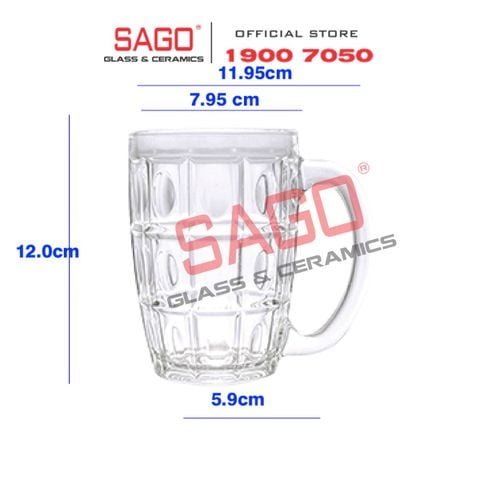  PG316 - Ly Thủy Tinh Prim Heritage Beer Mug 410ml | Nhập Khẩu Thái Lan 