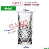  WHG6008 - Ly Thủy Tinh WHG Whisky Hi Ball Glass 400ml | Thủy Tinh Cao Cấp 