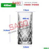  WHG6008 - Ly Thủy Tinh WHG Whisky Hi Ball Glass 400ml | Thủy Tinh Cao Cấp 