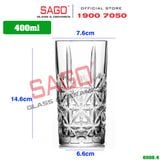  WHG6008 - Ly Thủy Tinh WHG Whisky Hi Ball Glass 400ml | Thủy Tinh Cao Cấp 