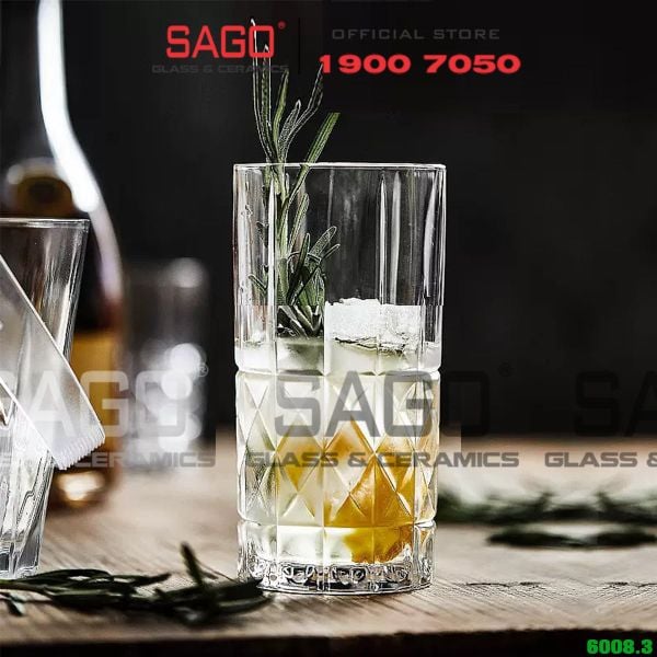  WHG6008 - Ly Thủy Tinh WHG Whisky Hi Ball Glass 400ml | Thủy Tinh Cao Cấp 