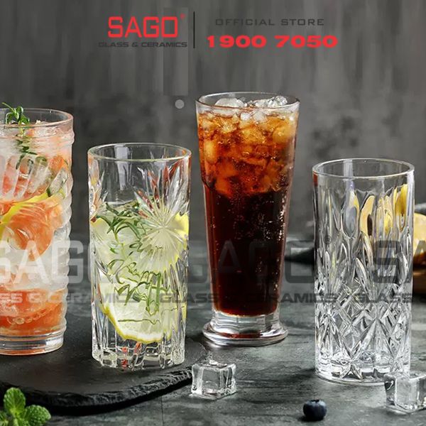 WHG6008 - Ly Thủy Tinh WHG Whisky Hi Ball Glass 400ml | Thủy Tinh Cao Cấp 