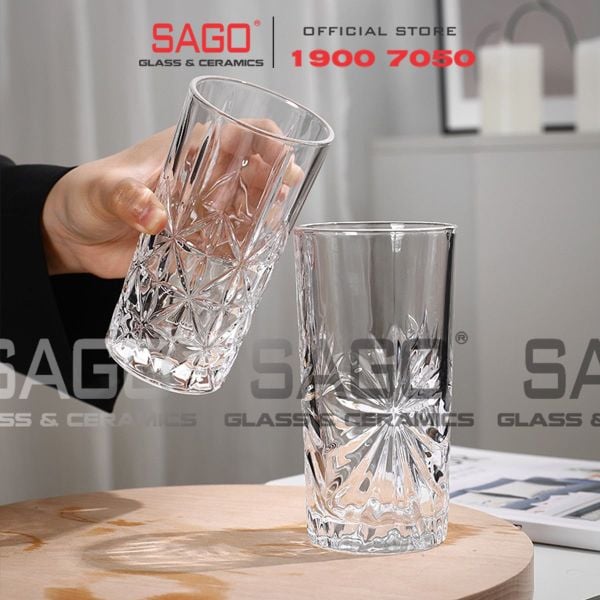  WHG6008 - Ly Thủy Tinh WHG Whisky Hi Ball Glass 400ml | Thủy Tinh Cao Cấp 