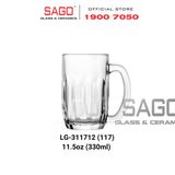  LG-311712(117) - Ly Thủy Tinh Lucky Lotus Mug 330ml | Nhập Khẩu Thái Lan 
