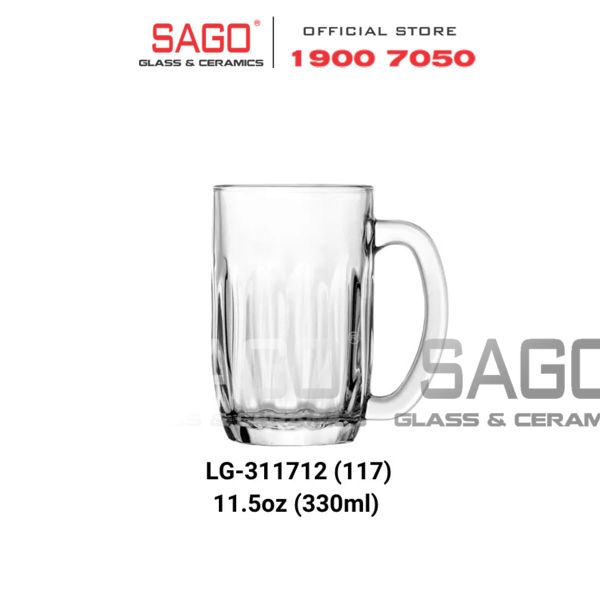  LG-311712(117) - Ly Thủy Tinh Lucky Lotus Mug 330ml | Nhập Khẩu Thái Lan 