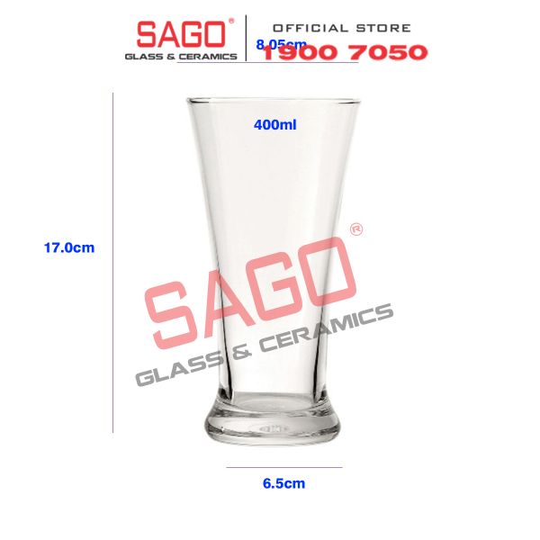  Ocean B00914 - Ly Thủy Tinh Ocean Pilsner 400ml | Nhập Khẩu Thái Lan 