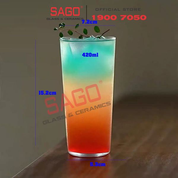  VIR H152 - Ly Thủy Tinh Virote Borosilicate Cira Cooler 420ml | Thủy Tinh Cao Cấp 