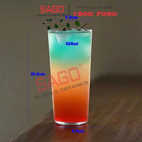  VIR H152 - Ly Thủy Tinh Virote Borosilicate Cira Cooler 420ml | Thủy Tinh Cao Cấp 