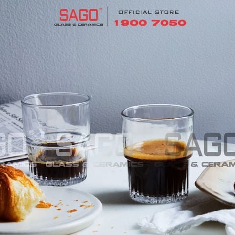  LG-104007(40) - Ly Thủy Tinh Lucky Stackable Rock 202ml | Nhập Khẩu Thái Lan 