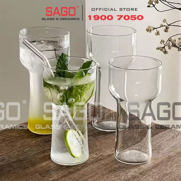  Deli DCS3460-2 - Ly Thủy Tinh Delisoga Symbio Cocktail Gin Glass 440ml | Thủy Tinh Cao Cấp 