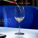 Ocean 1035R15 - Ly Thủy Tinh Ocean Madison Stripe Red Wine 425ml | Nhập Khẩu Thái Lan 