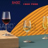  Ocean 1035R15 - Ly Thủy Tinh Ocean Madison Stripe Red Wine 425ml | Nhập Khẩu Thái Lan 