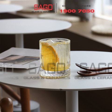  INS 5408H -  Ly Thủy Tinh INS Elysia Rock Glass 250ml | Thủy Tinh Cao Cấp 