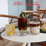  INS 5408H -  Ly Thủy Tinh INS Elysia Rock Glass 250ml | Thủy Tinh Cao Cấp 