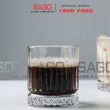  INS 5408H -  Ly Thủy Tinh INS Elysia Rock Glass 250ml | Thủy Tinh Cao Cấp 