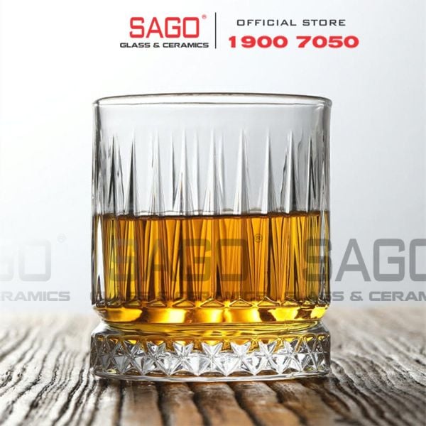  INS 5408H -  Ly Thủy Tinh INS Elysia Rock Glass 250ml | Thủy Tinh Cao Cấp 