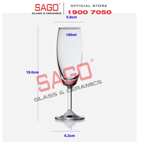  Ocean 1501F07 - Ly Thủy Tinh Ocean Classic Flute Champagne 185ml | Nhập Khẩu Thái Lan 