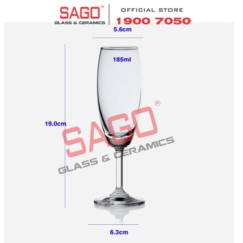  Ocean 1501F07 - Ly Thủy Tinh Ocean Classic Flute Champagne 185ml | Nhập Khẩu Thái Lan 