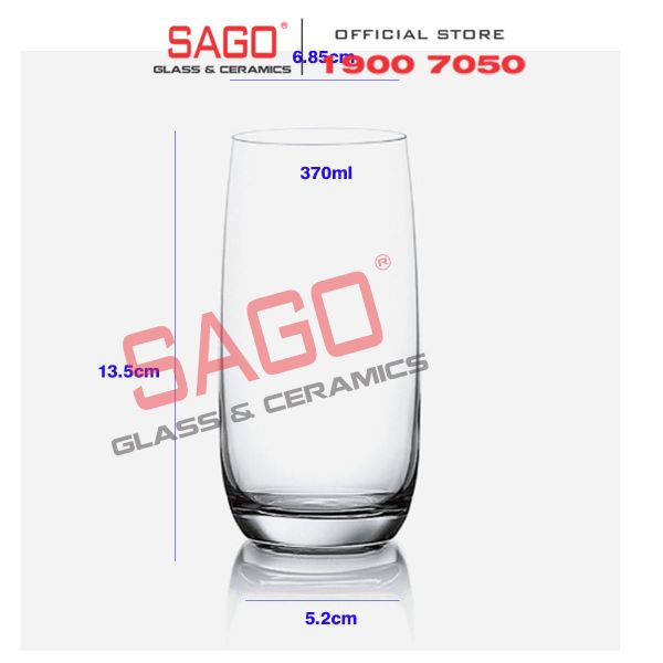  Ocean C13013 - Ly Thủy Tinh Ocean Iris Long Drink Glass 370ml | Nhập Khẩu Thái Lan 