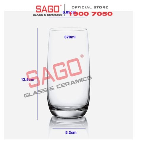  Ocean C13013 - Ly Thủy Tinh Ocean Iris Long Drink Glass 370ml | Nhập Khẩu Thái Lan 