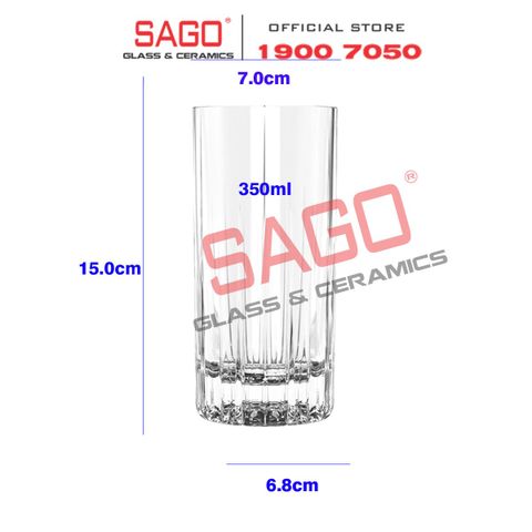  Ocean P03665 - Ly Thủy tinh Ocean Traze PRE Hi Ball 350ml | Nhập Khẩu Thái Lan 