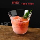  VIR 3038 - Ly Thủy Tinh Virote Borosilicate Flared Mouth Rock Glass 280ml | Thủy Tinh Cao Cấp 