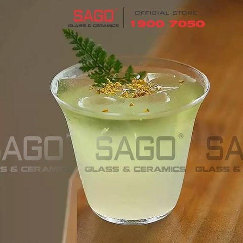  VIR 3038 - Ly Thủy Tinh Virote Borosilicate Flared Mouth Rock Glass 280ml | Thủy Tinh Cao Cấp 