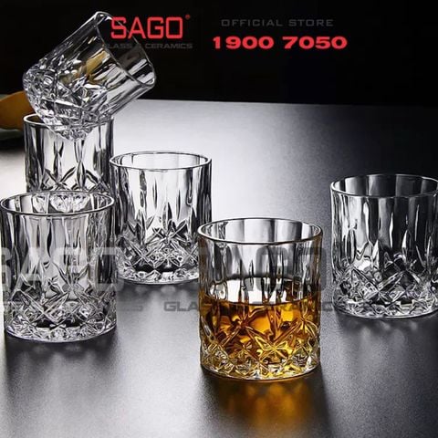  WHG6005 - Ly Thủy Tinh WHG Whisky Rock Glass 280ml | Thủy Tinh Cao Cấp 