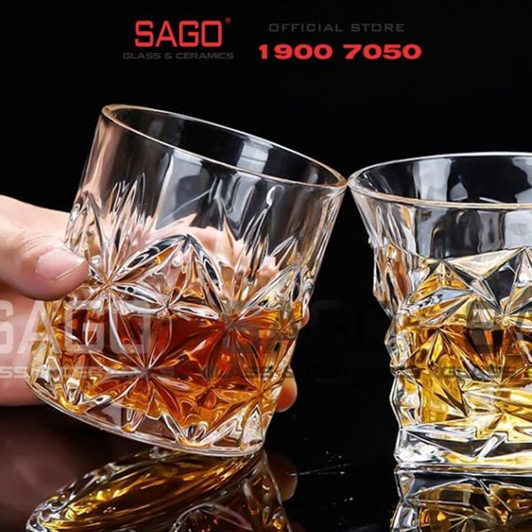  WHG6007 - Ly Thủy Tinh WHG Whisky Rock Glass 350ml | Thủy Tinh Cao Cấp 