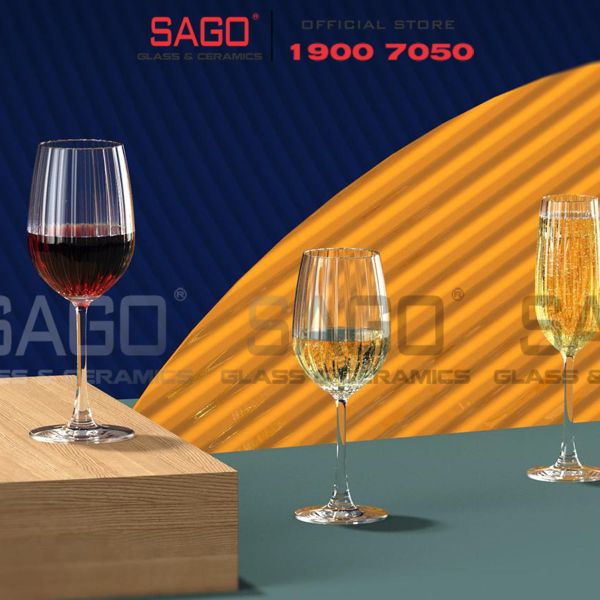  Ocean 1035W12 - Ly Thủy Tinh Ocean Madison Stripe White Wine 350ml | Nhập Khẩu Thái Lan 
