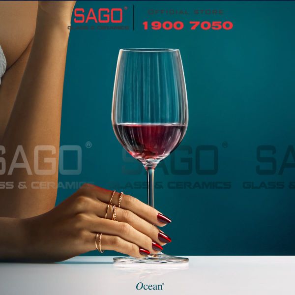  Ocean 1035W12 - Ly Thủy Tinh Ocean Madison Stripe White Wine 350ml | Nhập Khẩu Thái Lan 